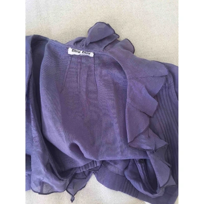 Pre-owned Miu Miu Purple Cotton Top