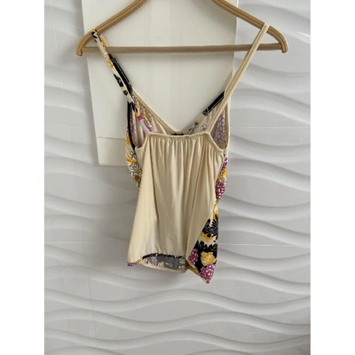 Pre-owned Roberto Cavalli Short Vest In Yellow