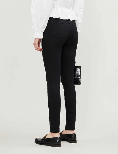 Shop Claudie Pierlot Slim-fit Skinny Mid-rise Jeans In Black