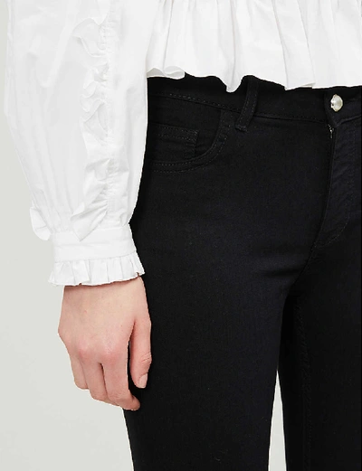 Shop Claudie Pierlot Slim-fit Skinny Mid-rise Jeans In Black