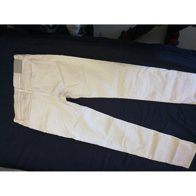 Pre-owned Harmony Slim Jeans In White