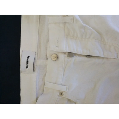 Pre-owned Harmony Slim Jeans In White