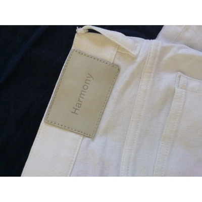 Pre-owned Harmony Slim Jeans In White