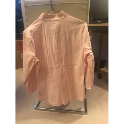 Pre-owned Narciso Rodriguez Pink Cotton Top