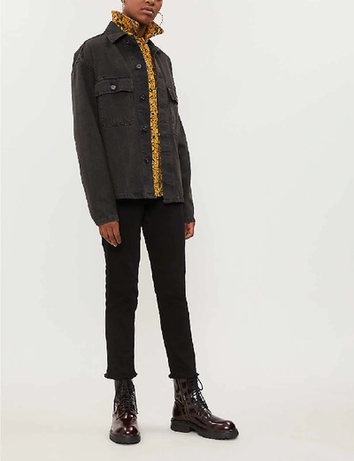Shop Zadig & Voltaire Zadig&voltaire Womens Noir (black) Ava Raw-hem Skinny High-rise Jeans