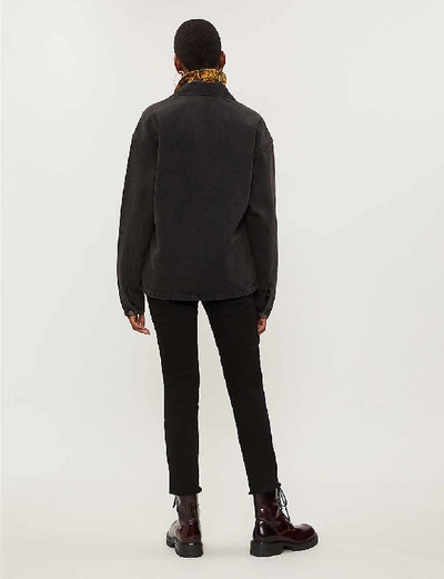 Shop Zadig & Voltaire Zadig&voltaire Women's Noir Ava Raw-hem Skinny High-rise Jeans In Noir (black)