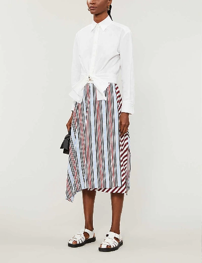 Shop Sandro Saul Removable Bow Poplin Shirt