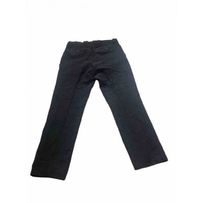 Pre-owned Burberry Trousers In Navy