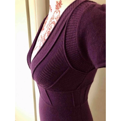 Pre-owned Catherine Malandrino Cashmere Mid-length Dress In Purple