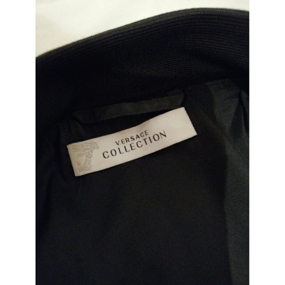 Pre-owned Versace Coat In Black