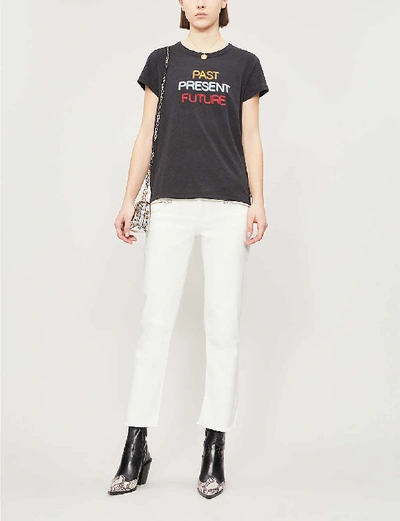 Shop Zadig & Voltaire Zadig&voltaire Womens Judo (white) Ava Raw-hem Skinny High-rise Jeans