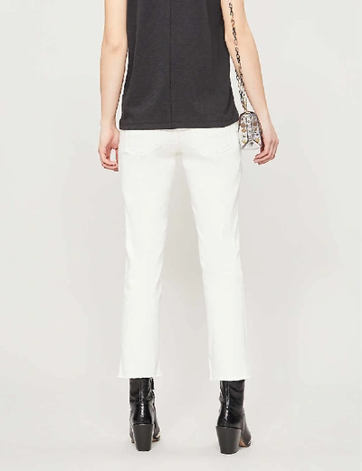 Shop Zadig & Voltaire Zadig&voltaire Womens Judo (white) Ava Raw-hem Skinny High-rise Jeans