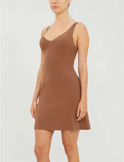 Shop Wolford Pure Stretch-woven Dress In Saba