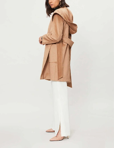 Max Mara Womens Camel Rialto Wrap-over Camel Hair Coat | ModeSens
