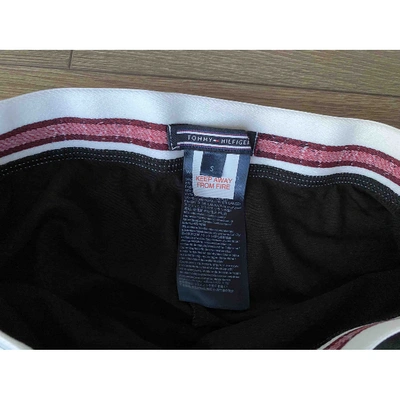 Pre-owned Tommy Hilfiger Black Cotton Trousers