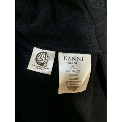 Pre-owned Ganni Spring Summer 2019 Mid-length Dress In Navy