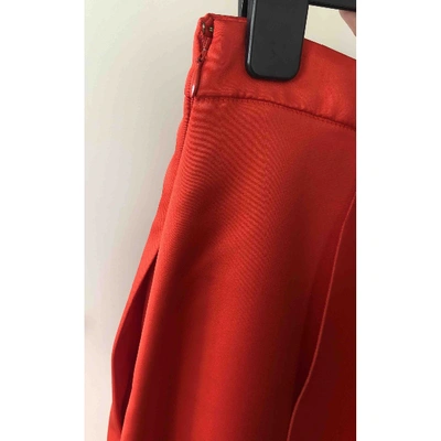 Pre-owned Carolina Herrera Maxi Skirt In Orange