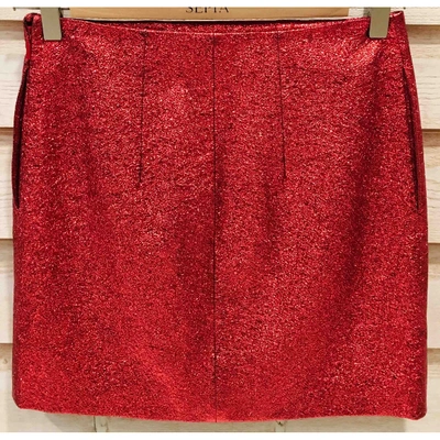 Pre-owned Saint Laurent Red Skirt