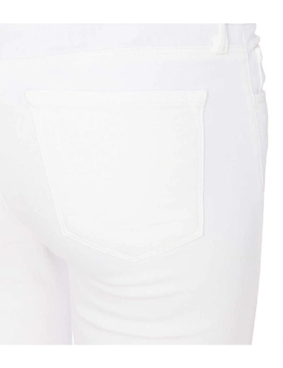Shop J Brand 835 Capri Skinny Mid-rise Jeans In Blanc