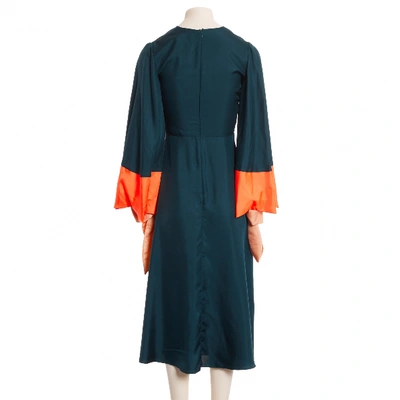 Pre-owned Roksanda Silk Mid-length Dress In Green