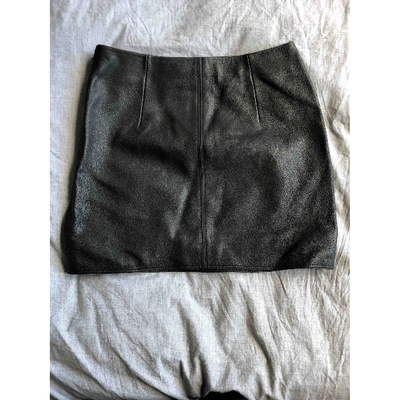 Pre-owned Acne Studios Leather Mini Skirt In Black