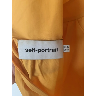 Pre-owned Self-portrait Yellow Cotton Dresses