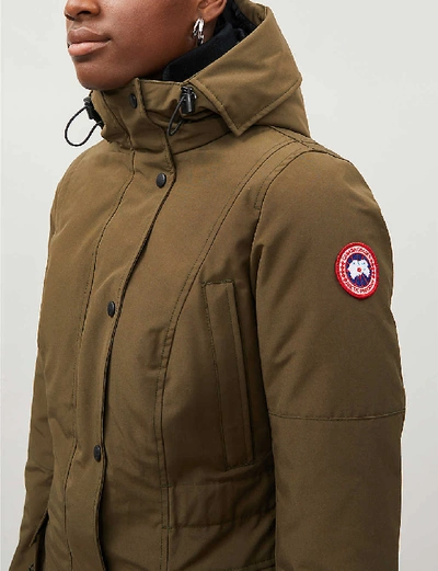 Shop Canada Goose Kinley Hooded Woven Jacket In Military