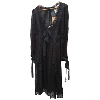 Pre-owned Stevie May Lace Mid-length Dress In Black