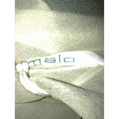 Pre-owned Malo Silk Dress In Ecru