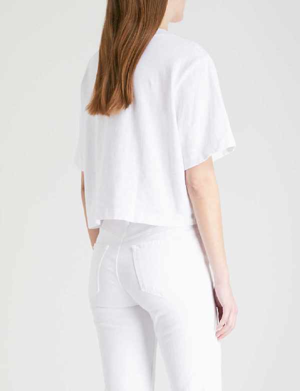 Cotton Citizen Tokyo Shortsleeve Cropped Tee In White ModeSens