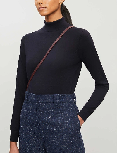 Theory Regal Wool-blend Jumper In Navy