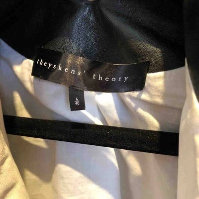 Pre-owned Theyskens' Theory Leather Jacket In Black