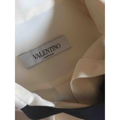 Pre-owned Valentino Silk Shirt In Ecru
