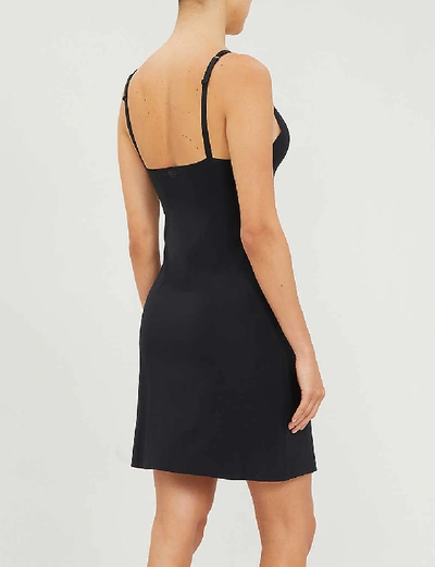 Shop Wolford Pure Stretch-woven Dress In Black