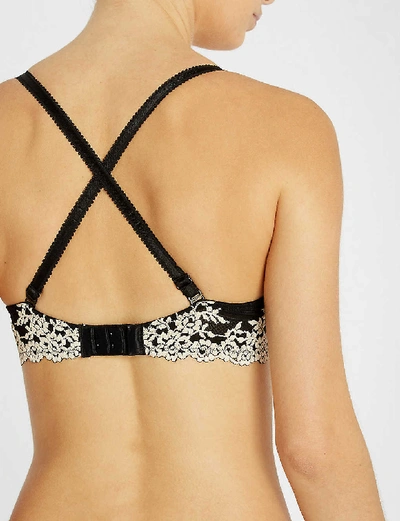 Wacoal Womens Black Embrace Lace Stretch-lace Plunge Underwired Bra In Black
