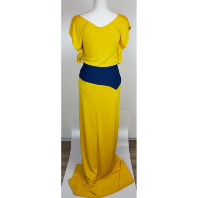 VIONNET Pre-owned Maxi Dress In Yellow