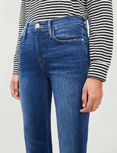 Shop Frame Le High Super Flare Stretch-denim Jeans In Cantine