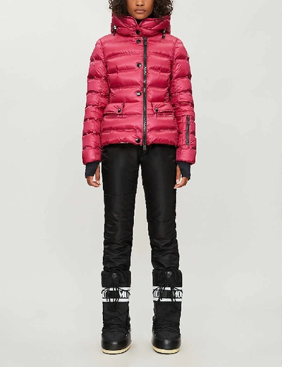 Shop Moncler Grenoble Armotech High-neck Padded Shell Jacket In Berry