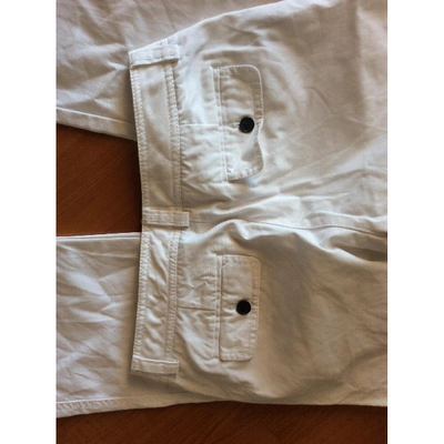 Pre-owned Tommy Hilfiger White Cotton Trousers