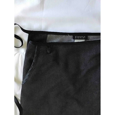 Pre-owned Claudie Pierlot Black Denim - Jeans Skirt