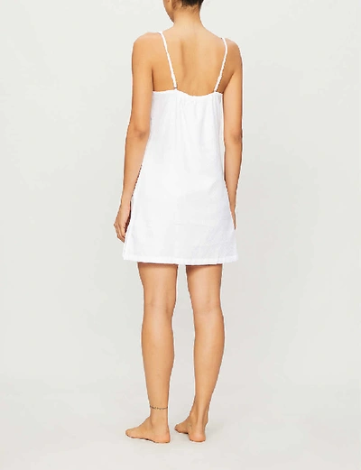 Shop Derek Rose Kate Cotton Night Dress In Kate+white