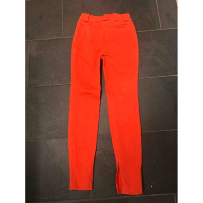 Pre-owned Versace Slim Jeans In Orange