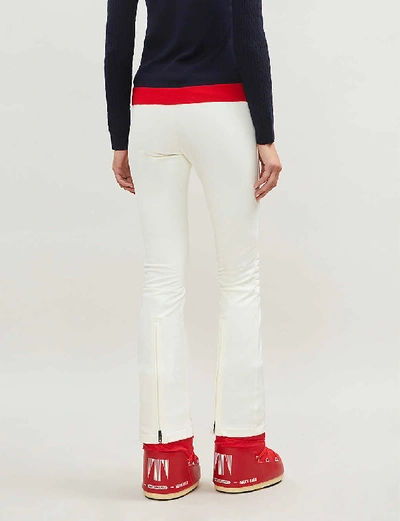 Shop Perfect Moment Aurora Flared Stretch-shell Ski Trousers In Snow White