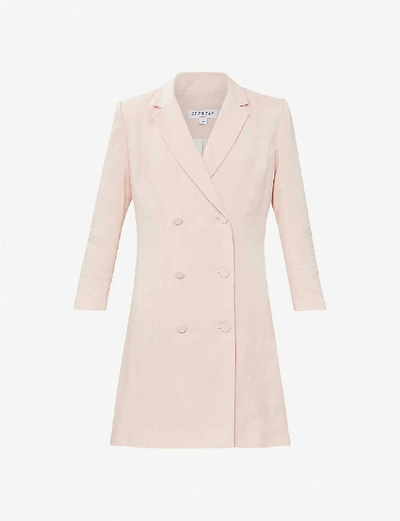 Shop Claudie Pierlot Double-breasted Woven Mini Jacket Dress