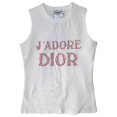 Pre-owned Dior White Cotton  Top