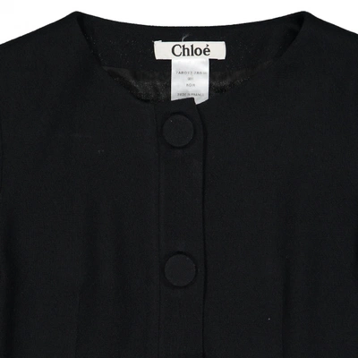 Pre-owned Chloé Wool Mini Dress In Black