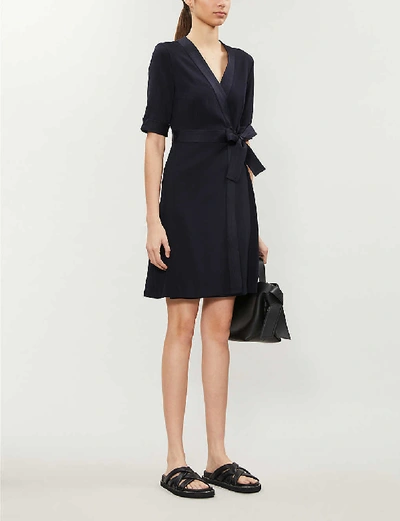 Claudie Pierlot Rosilea Kimono Woven Dress In Navy | ModeSens