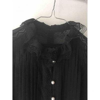 Pre-owned Philosophy Di Lorenzo Serafini Silk Mini Dress In Black