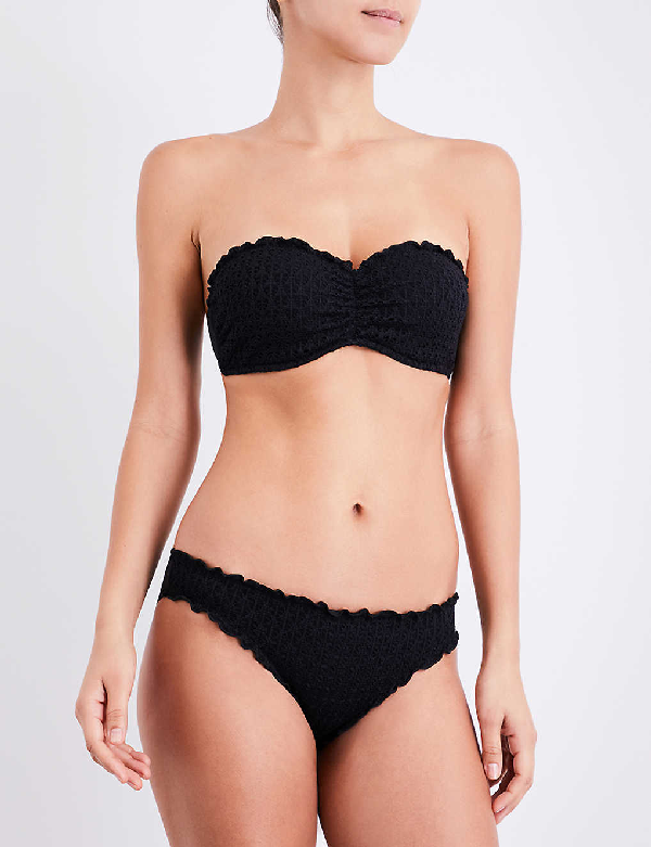 seafolly black bandeau bikini