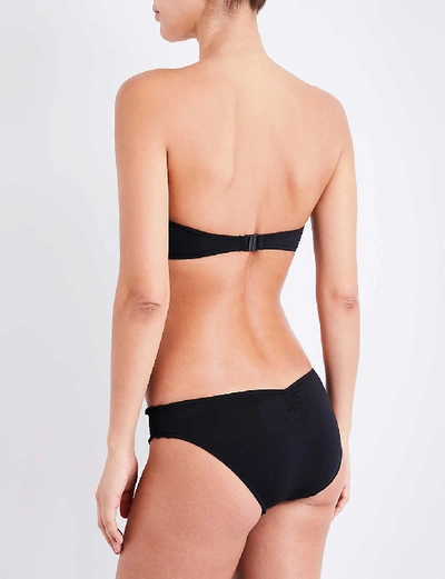 Shop Seafolly Havana Bustier Bandeau Bikini Top In Black